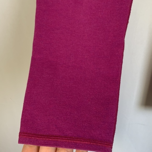 Lululemon Wunder Under Crop II Cotton (Roll Down) Purple Leggings - Picture 6 of 10